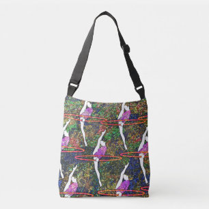 Gymnastiek Hula Hoop dans kleurrijke patroon cadea Crossbody Tas