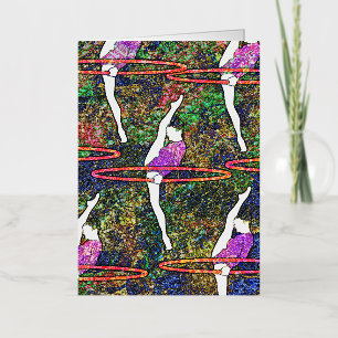 Gymnastiek Hula Hoop iPhone hoesje cadeau voor Gym Folie Wenskaart