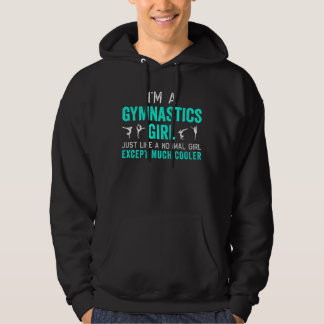 Gymnastiek Im a Girl White Blauwgroen Gymnast Ligh Hoodie