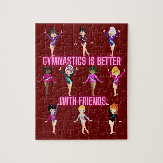 Gymnastiek is beter bij vrienden legpuzzel (Verticaal)