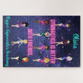 Gymnastiek is beter met gepersonaliseerde vrienden legpuzzel (Horizontaal)