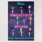Gymnastiek is beter met gepersonaliseerde vrienden legpuzzel (Verticaal)