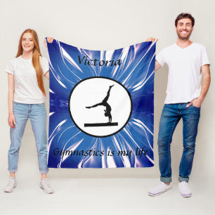 Gymnastiek is mijn leven Aangepaste Gymnast Balanc Fleece Deken