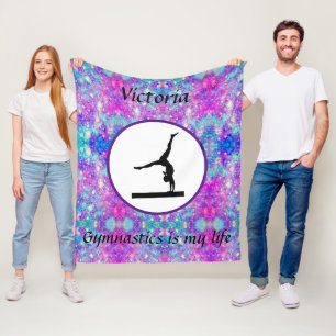 Gymnastiek is mijn leven Aangepaste Gymnast Balanc Fleece Deken