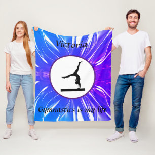 Gymnastiek is mijn leven Aangepaste Gymnast Balanc Fleece Deken