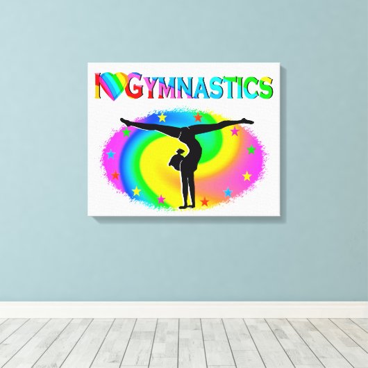 GYMNASTIEK IS MIJN LEVEN CANVAS AFDRUK (Insitu (Houten vloer))