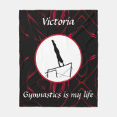 Gymnastiek is mijn leven - Custom Gymnast Uneven B Fleece Deken (Voorkant)