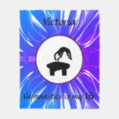 Gymnastiek is mijn leven - Custom Gymnast Vault Fleece Deken (Voorkant)