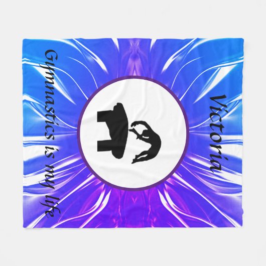 Gymnastiek is mijn leven - Custom Gymnast Vault Fleece Deken (Voorkant (Horizontaal))