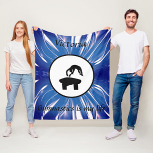 Gymnastiek is mijn leven - Custom Gymnast Vault Fleece Deken