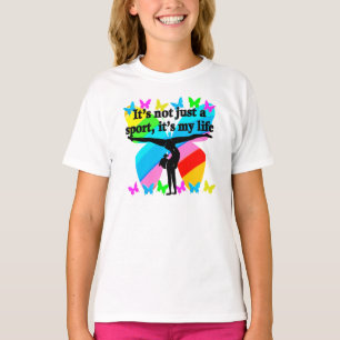 GYMNASTIEK IS MIJN LEVEN REGENBOOG ONTWERP T-SHIRT