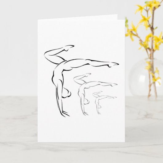 Gymnastiek Kaart (Gele Bloem)