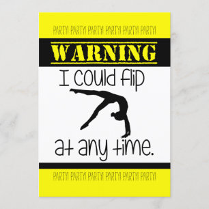 Gymnastiek kan ik altijd uitnodigen kaart