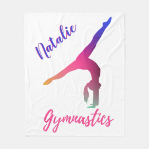 Gymnastiek Kickover Roze Paarse Gepersonaliseerd Fleece Deken