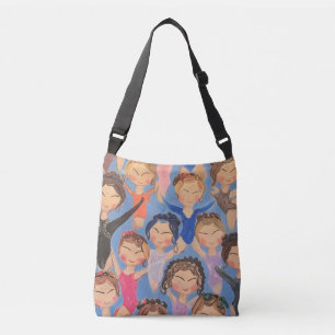 Gymnastiek kleurrijk patroon cadeau crossbody tas