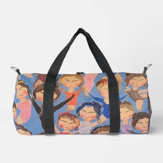 Gymnastiek kleurrijk patroon cadeau plunjezak (Voorkant)