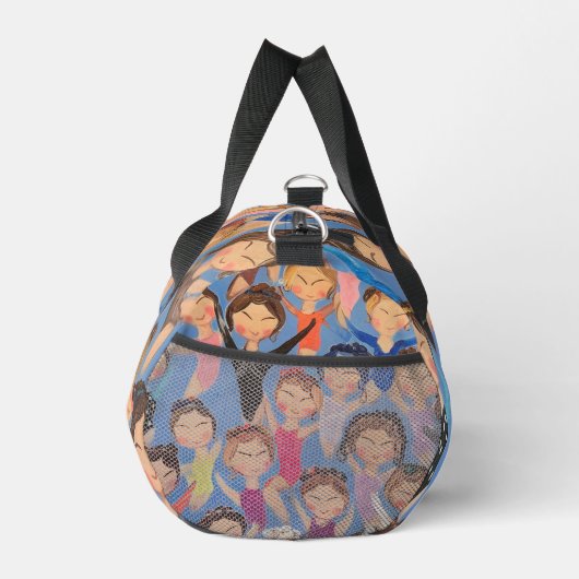 Gymnastiek kleurrijk patroon cadeau plunjezak (Rechts)