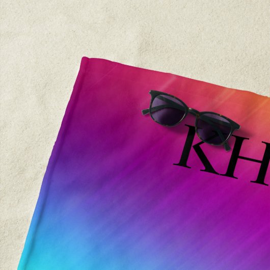 Gymnastiek Kleurrijke Word Art Strandlaken (In situ)