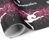 Gymnastiek Leap Pink Glitter Cadeaupapier (Rol Hoek)