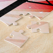 "Gymnastiek licht puzzel aan met gymnast op straal Legpuzzel (Zijkant)