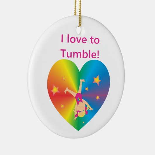 Gymnastiek - Liefde van Bella om te tummeren Keramisch Ornament (Rechts)