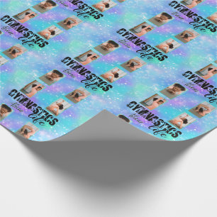 Gymnastiek Life Pastel Persoonlijke naam & 4 Foto Cadeaupapier