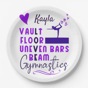 Gymnastiek Love Vault Floor Uneven Bars Beam Papieren Bordje