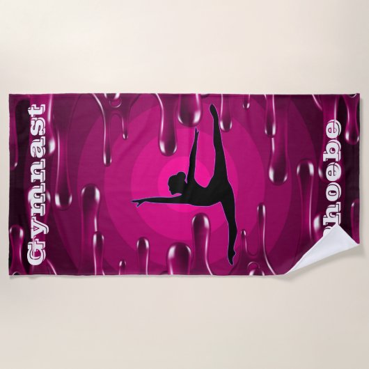 Gymnastiek Magenta Natverf Strandlaken (Voorkant)