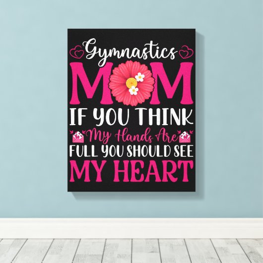 Gymnastiek mam canvas afdruk (Insitu (Houten vloer))