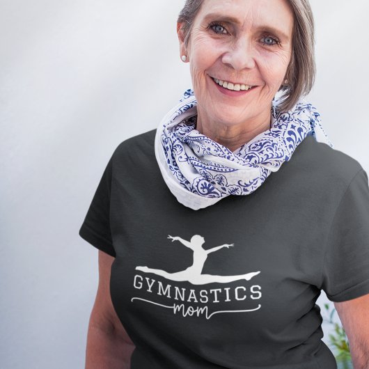 Gymnastiek mama Acrobat Typografie T-shirt