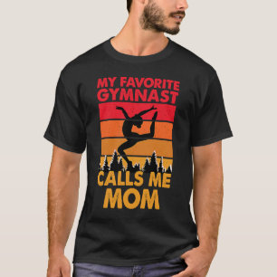 Gymnastiek mama Vrouwen Gymnast Dance Retro Vintag T-shirt