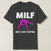 Gymnastiek Man Ik hou van Flipping Funny Cheerlead T-shirt (Design voorkant)