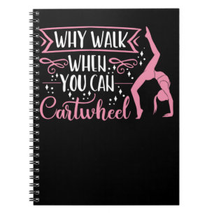 Gymnastiek meisje Cartwheel Women Acrobat dansen Notitieboek