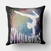 Gymnastiek Meisje Handstand Waterverf Kussen (Achterkant)