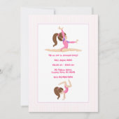 Gymnastiek Meisje Verjaardagsfeest Foto Kaart (Voorkant)