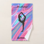 Gymnastiek Meisjes 3-delige handdoekset w / Haar n Bad Handdoek (Handdoek)