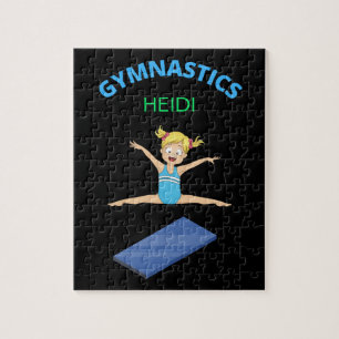 Gymnastiek meisjes puzzel gepersonaliseerd.