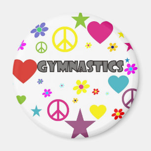 Gymnastiek met gemengde beelden magneet