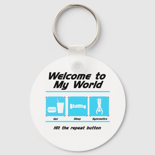 Gymnastiek Mijn wereld Sleutelhanger (Voorkant)