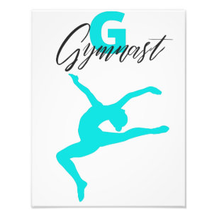 Gymnastiek Monogram G is voor Gymnast Foto Afdruk