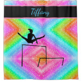 Gymnastiek Multicolored Persoonlijk Douchegordijn (Voorkant)