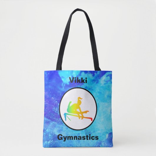 Gymnastiek Oneffen Bars Waterverf Canvas tas (Voorkant)