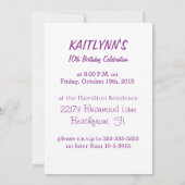 Gymnastiek Paars hart Kaart (Achterkant)