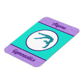 Gymnastiek Paars/Turquoise Magneet (Linkerzijde)