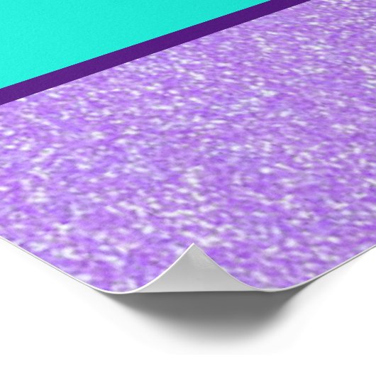 Gymnastiek Paars/Turquoise Poster (Hoek)