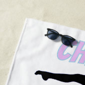 Gymnastiek Paarse Lila en Baby Blue Pastel Strandlaken (In situ)