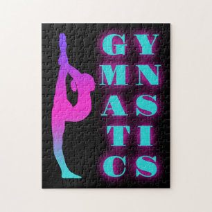 Gymnastiek Paarse Roze Turquoise Ombre Legpuzzel