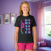 Gymnastiek Paarse Roze Turquoise Ombre T-shirt