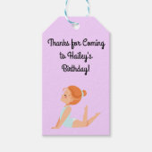 Gymnastiek Party Favor Label Cadeaulabel (Voorkant)