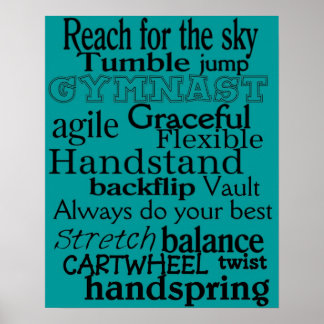 Gymnastiek Poster Subway Art Wall Decoratie